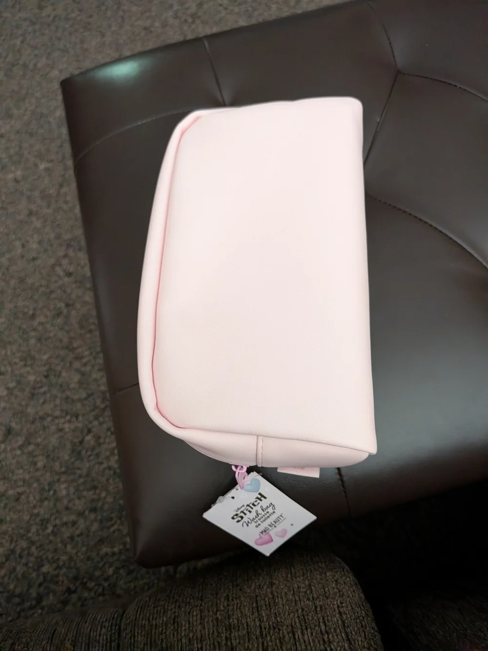 Pink Stitch & Angel Heart Cosmetic Pouch